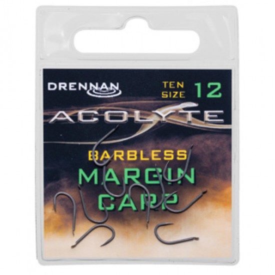 Carlige Drennan - Acolyte Margin Carp Barbless Nr.12 Carlige Drennan - Acolyte Margin Carp Barbless Nr.12